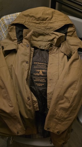 Barbour jacket mens large tan - barbour,