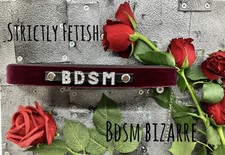 Sexy Burgundy Bondage Collar