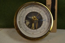 Small wall brass barometer