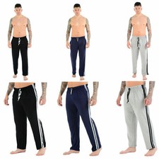 PACK OF 2 MENS LOUNGE PANTS PYJAMAS STRIPED JOG BOTTOMS PJ?S NIGHTWEAR TROUSERS