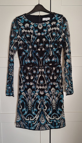 Reiss embroidered mesh bodycon - embroidered,