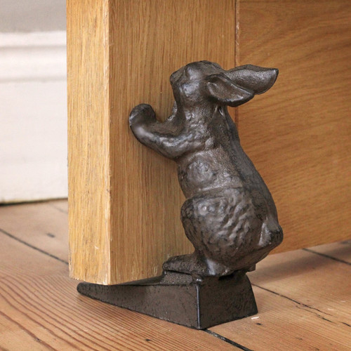 Cast iron brown rabbit - brown,
