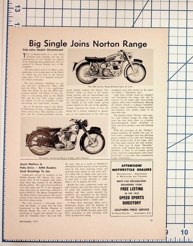1954 norton motorcycles - 1954,