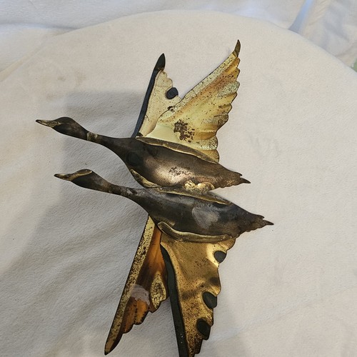 Vintage mcm flying ducks geese - ducks,