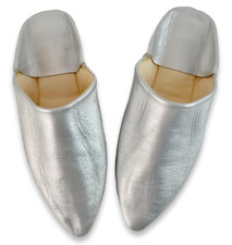 MOROCCAN LEATHER WOMENS POINTY BABOUCHE SHOES SLIPPERS MULES SLIDES *HARD SOLES*
