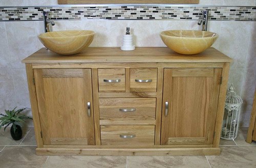 Bathroom vanity unit oak - bathroom,