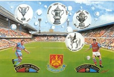 FOOTBALL GROUNDS & CLUBS WEST HAM UNITED POSTCARD CONTINENTAL SIZE UNUSED MINT
