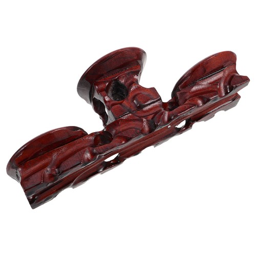 Dark brown solid wood pedestal - solid,