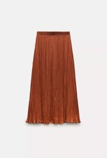 ZARA ZW PLEATED MIDI SKIRT - Size M/L