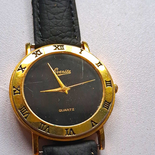 Everite quartz watch gold case - gold,