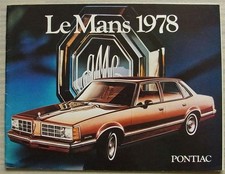 PONTIAC LE MANS 1978 Canada Car Sales Brochure #GM4888