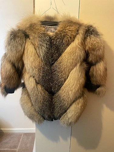 Genuine fox fur coat - fox,