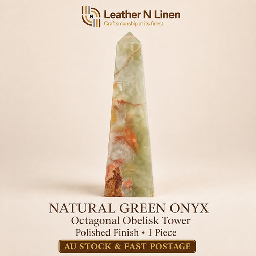 Natural green onyx - natural, marble