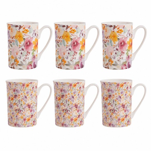 Set floral mugs - set, of
