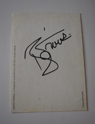 David bowie signed - signed, post