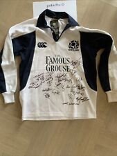 Scotland 2005-07 Away Rugby Shirt Signed By Whole Squad