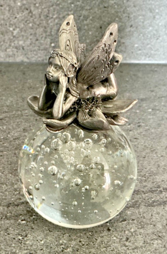 Pewter fairy clear glass - pewter,