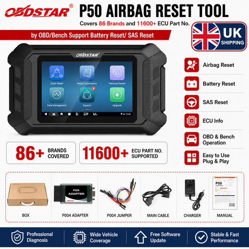 Obdstar p50 airbag reset tool - airbag,