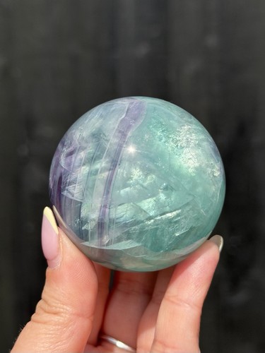 Rainbow fluorite sphere - rainbow,