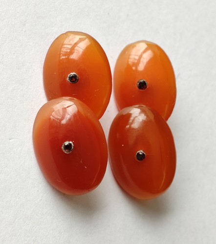 Antique cufflinks carnelian - cufflinks,