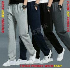 Mens Fleece Tracksuit Jogging Bottoms Joggers Casual Style Track Trousers Pants