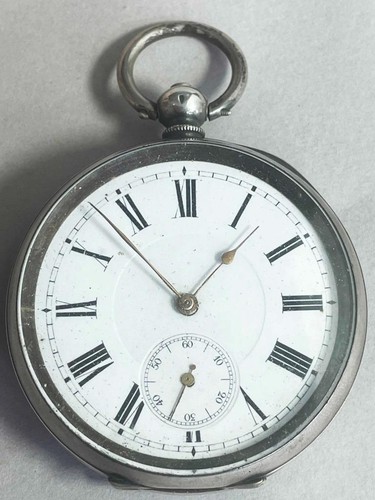 Antique silver pocket watch - antique,