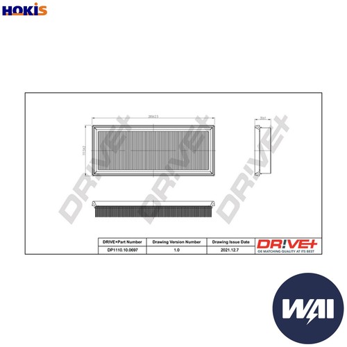 Air filter dp1110 0697 - air,