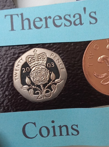 2003 proof 20p tudor - 2003, rose