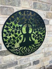 50cm Wall Art Mirror Black