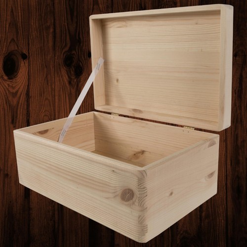Medium wooden storage box - box, with