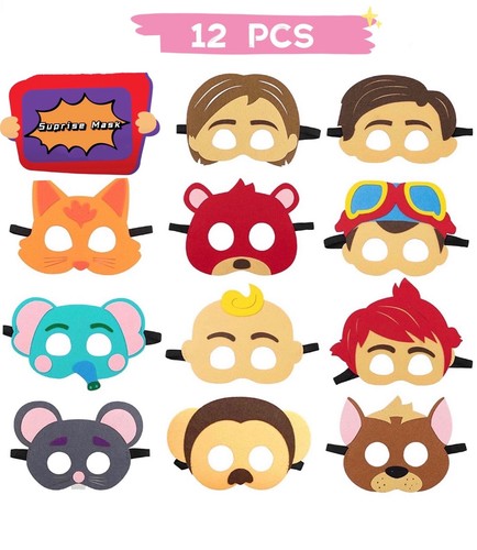 12pcs melon theme masks - theme, set