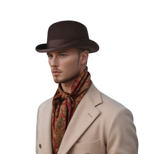Handcrafted wool felt bowler - felt,