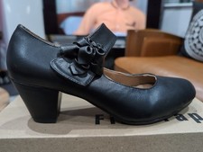 Ladies Black Flamenco Style Mary Jane Shoes Size 7