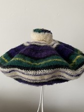 Scottish Hat Wool Vintage Dress Gordon Scotland Beret Bonnet Cap Super Gran