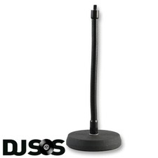 Pulse Black Flexible Gooseneck Microphone Table Desk Mic Stand Heavy Metal Base