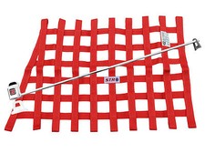 STR Race Window Net SFI 27.1 Certified Installation Kit Autograss Mini - Red