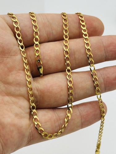 375 9ct solid gold - gold, curb