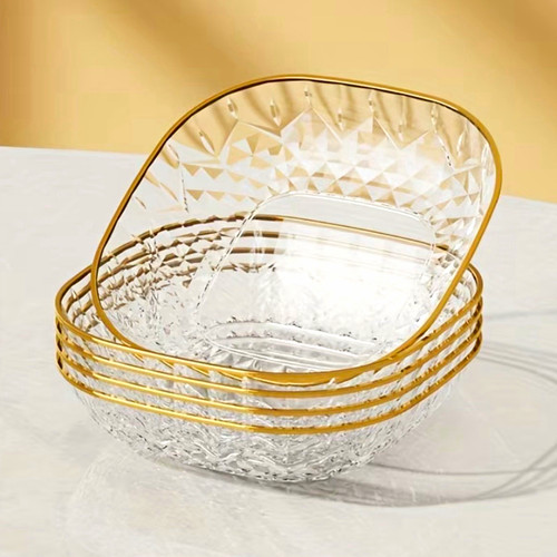Clear glass square serving - clear,