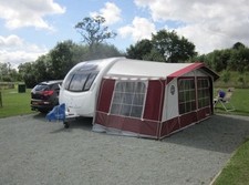 Isabella Ambassador 2501 Full Caravan Awning in red