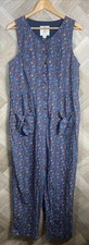 Laura Ashley X Joanie Blue/Red Floral Print Jumpsuit Size 14 Button Up