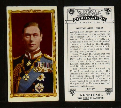 Coronation wix cigarette - coronation, cards