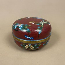 Cloisonne trinket pot lid - pot,