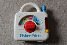 VINTAGE MUSICAL FISHER PRICE RADIO THREE BLIND MICE WIND UP TOY TESTED + WORKING