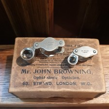 Vintage Browning's Platyscopic Lens With An Original Mr John Browning Repair Box