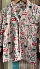 CATH KIDSTON PINK CLOCKS VINTAGE BRUSHED COTTON PYJAMAS PJ SIZE XS