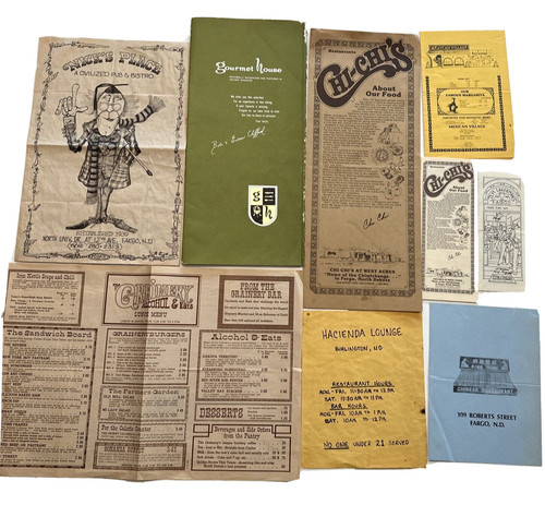 Vintage 70s 80s menus - 80s,