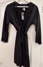 Ralph Lauren Black Satin Robe