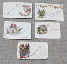 5 Original WW1 SILK POSTCARD