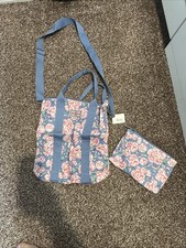 CATH KIDSTON - FOLDAWAY SLIM SHOULDER BAG WITH TRAVEL POUCH - BLOSSOM BUNCH BNWT