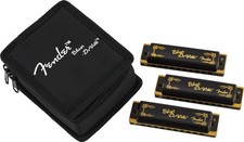Fender Blues DeVille Harmonica PACK OF 3 with Case - Keys C, G, A